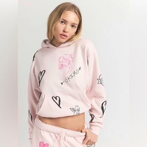 NWT SKIMS Cotton Fleece Hoodie L